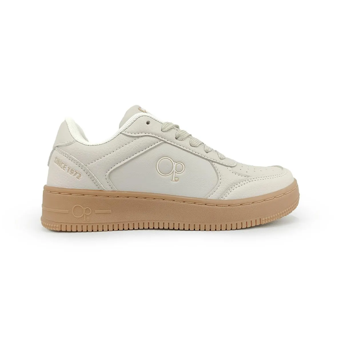 Tenis Casual OP Beige Para Mujer