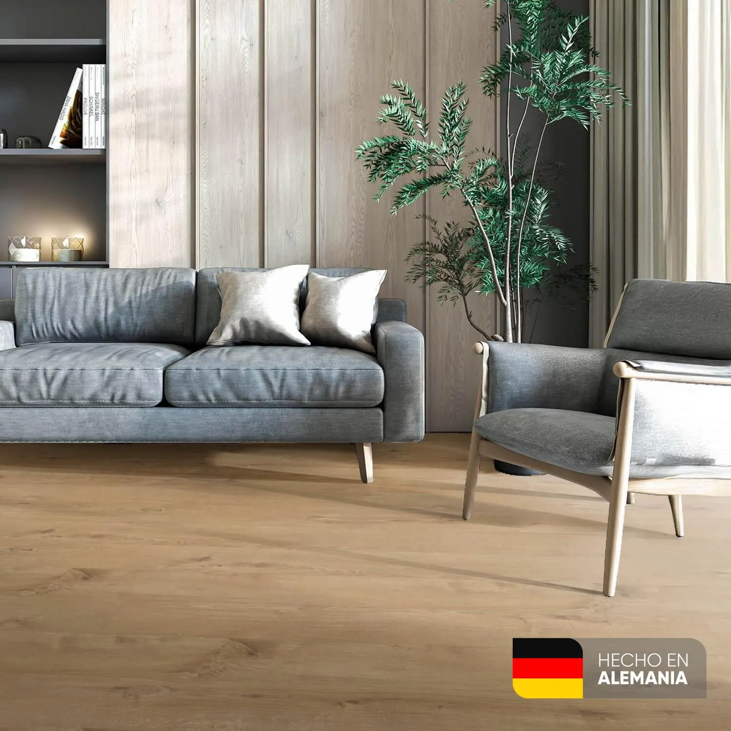 Piso Laminado Roble Bosque 7mm marca Kronospan por caja (2.47M²)