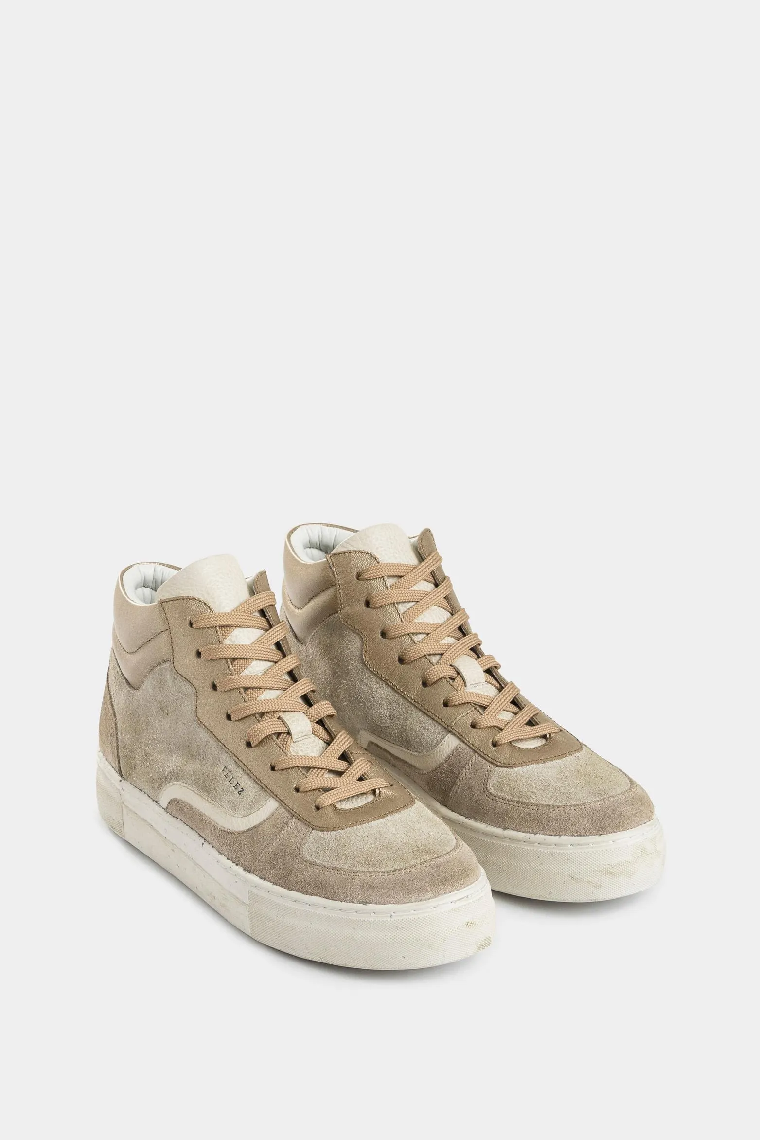 Tenis tipo bota Magena de cuero para mujer acabado vintage