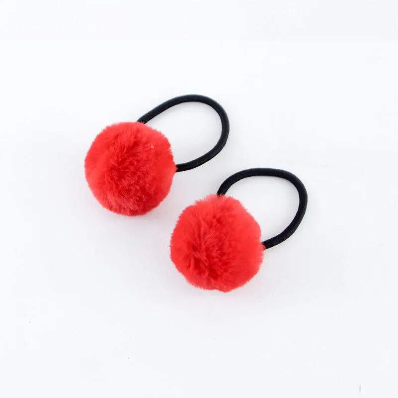 COLERO POMPOM PAR ROJO