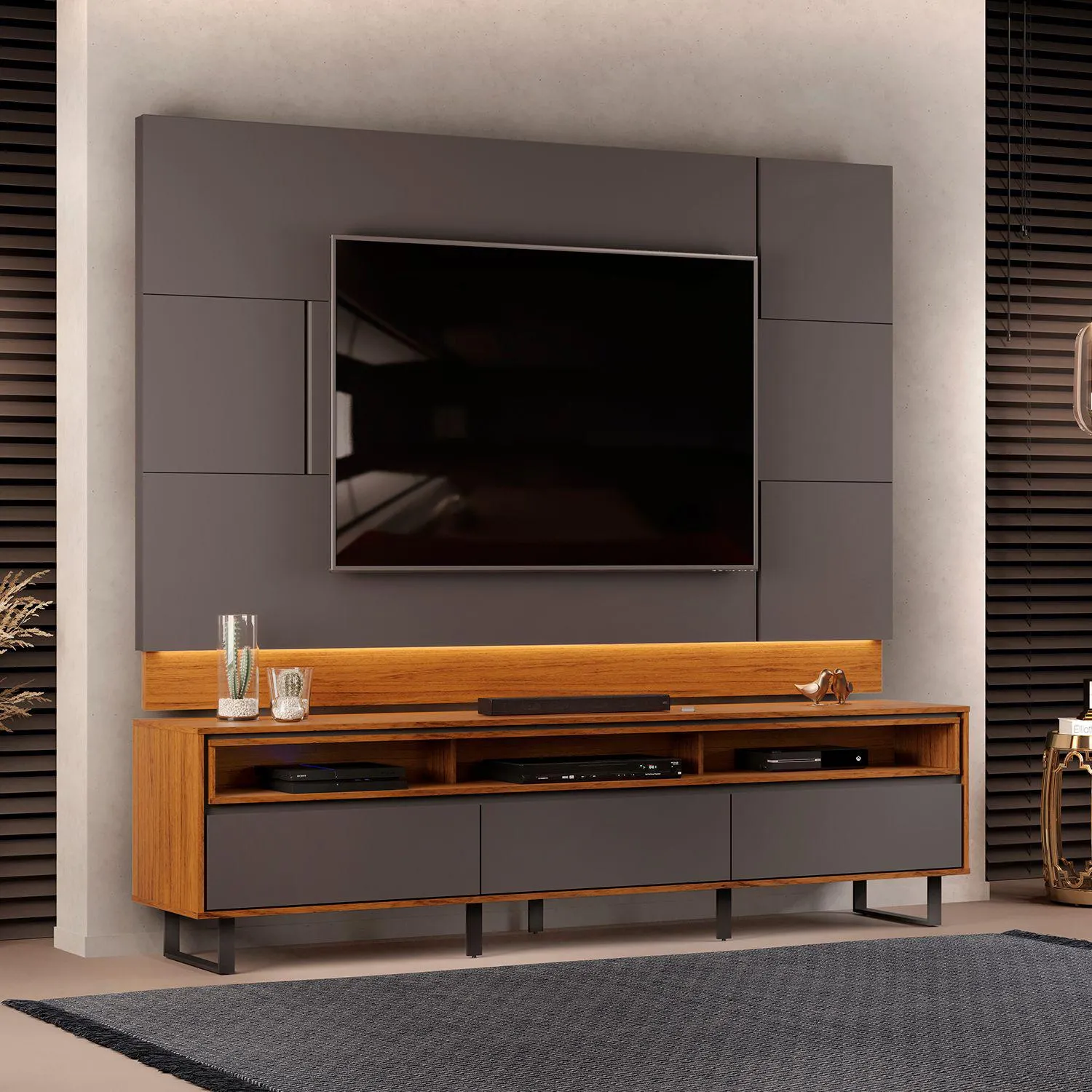 Centro Entretenimiento Torino Gris Plomo, Almendra