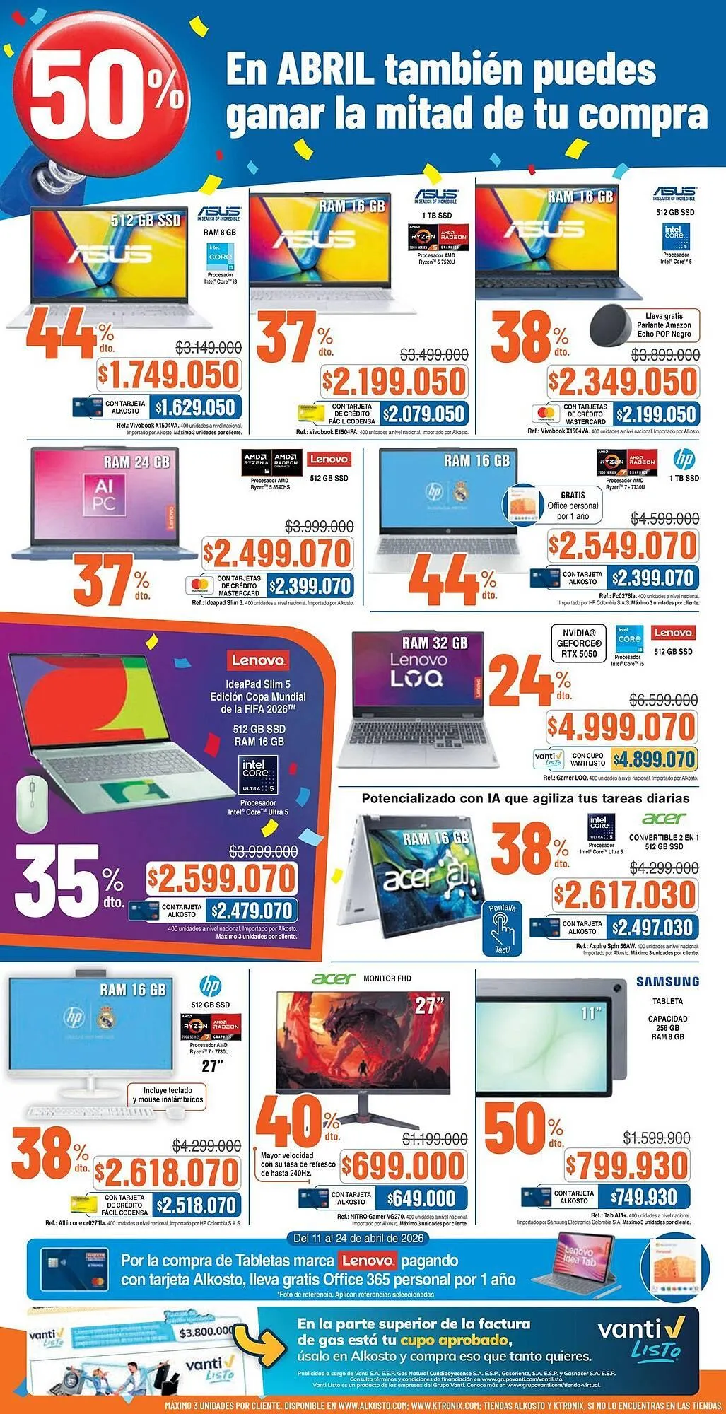 Catalogo de Catálogo Alkosto 11 de abril al 17 de abril 2026 - Pag 8