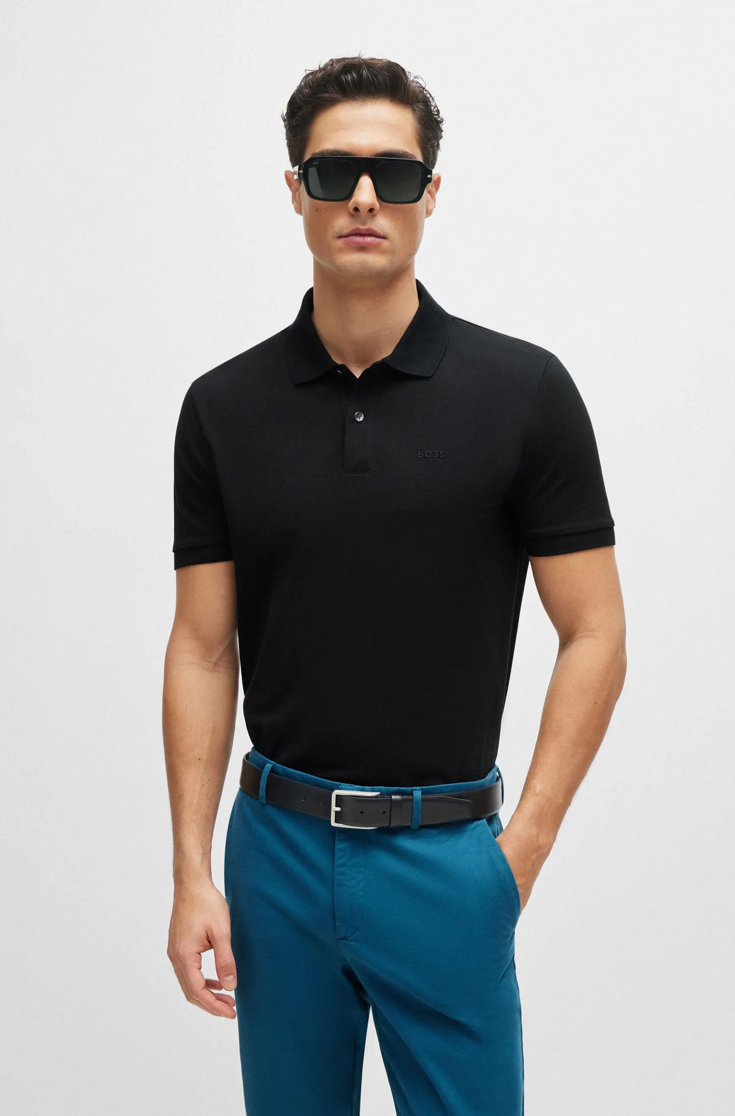 Polo Regular Fit De Algodón Con Logo Hombre