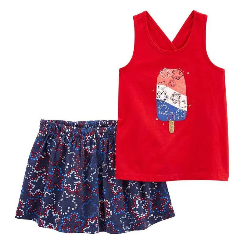 Conjunto Blusa + Falda Niña Talla 2T