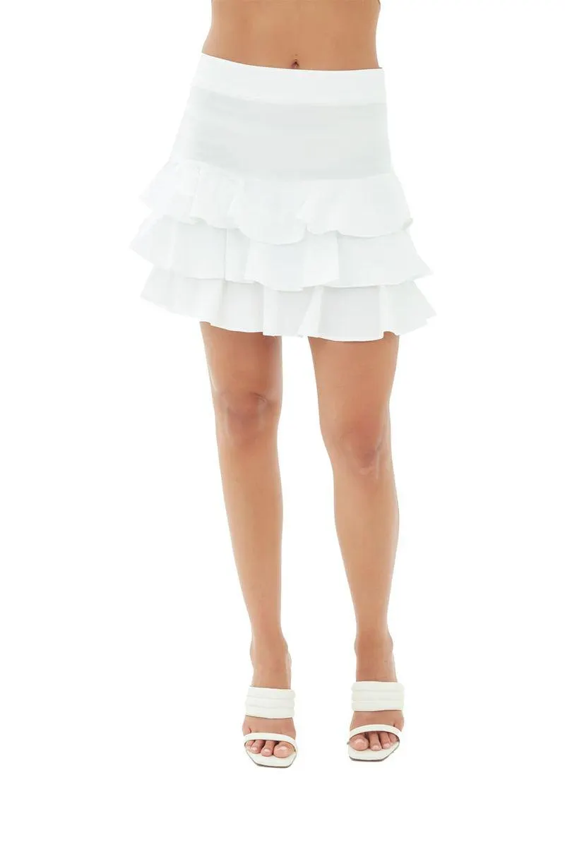 Falda corta marfil Effie