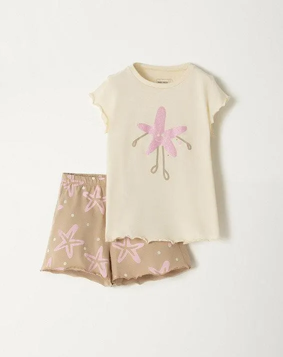 pijama fowil cafe estampado 18-24m