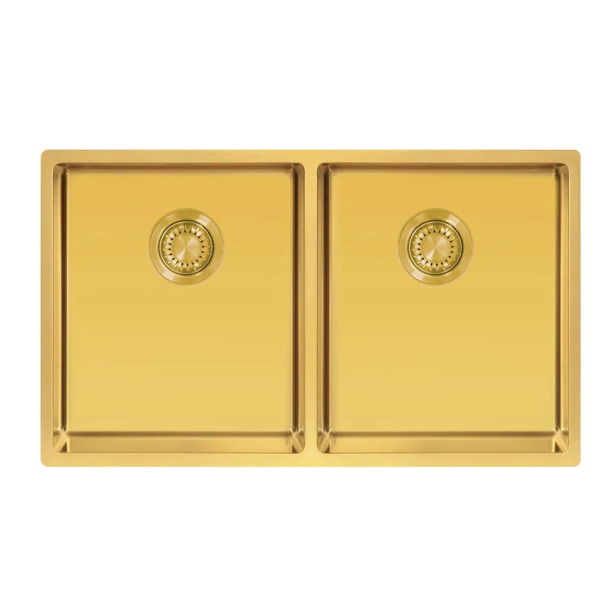 Lavaplatos Doble Poceta Leto De 86Cm En Acero Inoxidable Color Gold Plus Cohelum Plateado