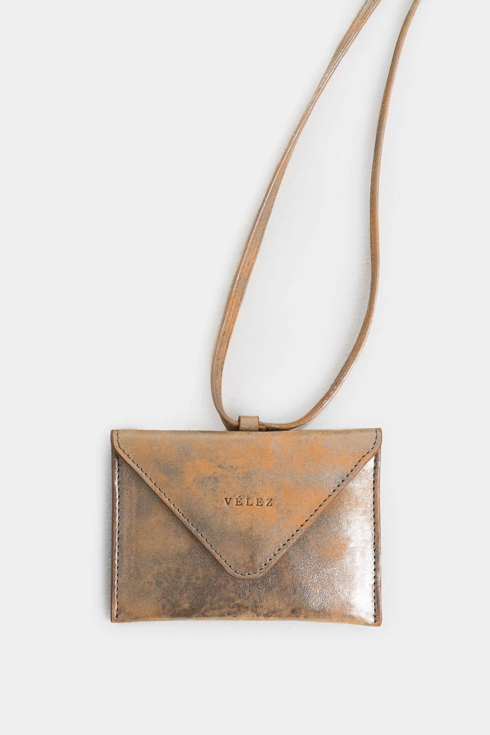 Monedero mallorca de cuero liso para mujer forro contramarcado