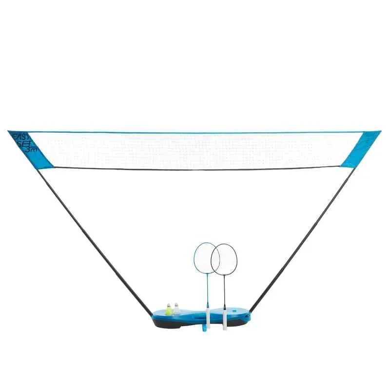 Kit de bádminton (Malla, red y volantes) - Perfly Easy Set 3M azul