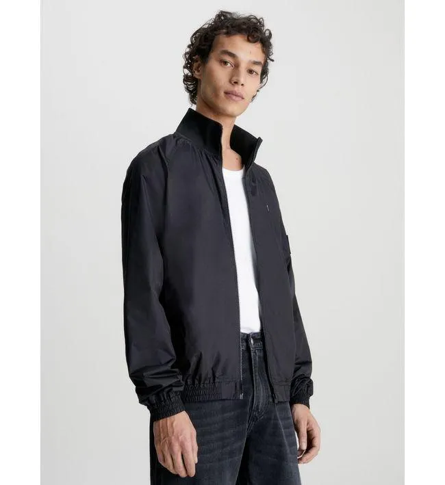 Chaqueta De Poliéster Reciclado Con Cierre Negro C