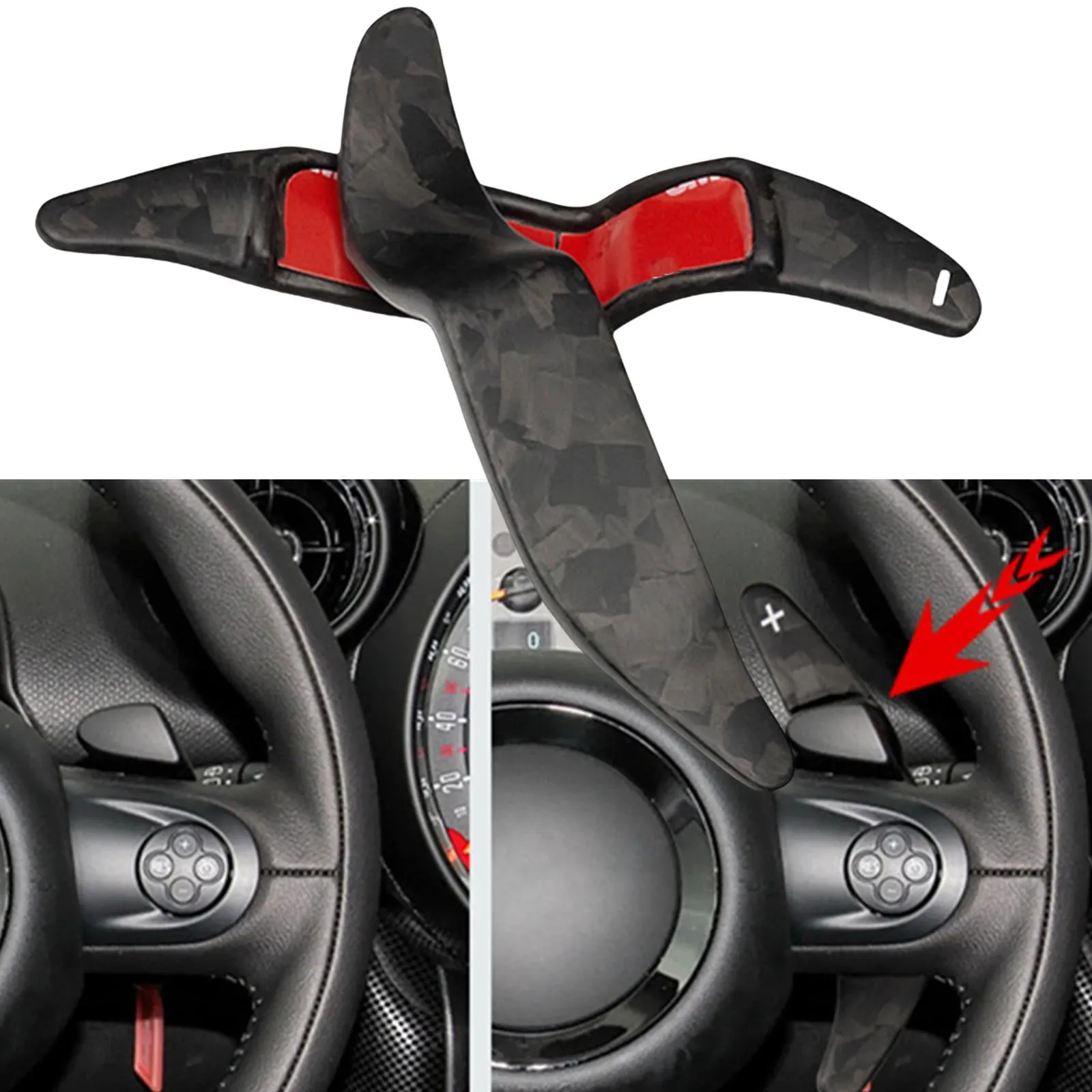 Per BMW Mini Cooper R55 R56 R57 R58 R59 R60 R61 S JCW forgiato in fibra di carbonio volante Shifter Paddle Extension