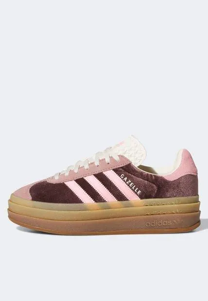 Tenis Lifestyle Rosa-Vino-Blanco adidas Originals Gazelle Bold