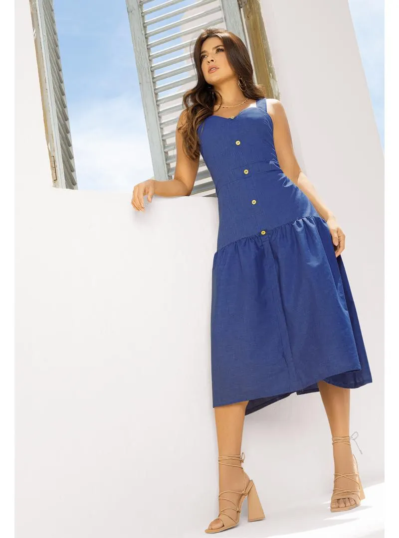 VESTIDO Elaborado en chalis pesado. Silueta ajustada. Tejido plano.