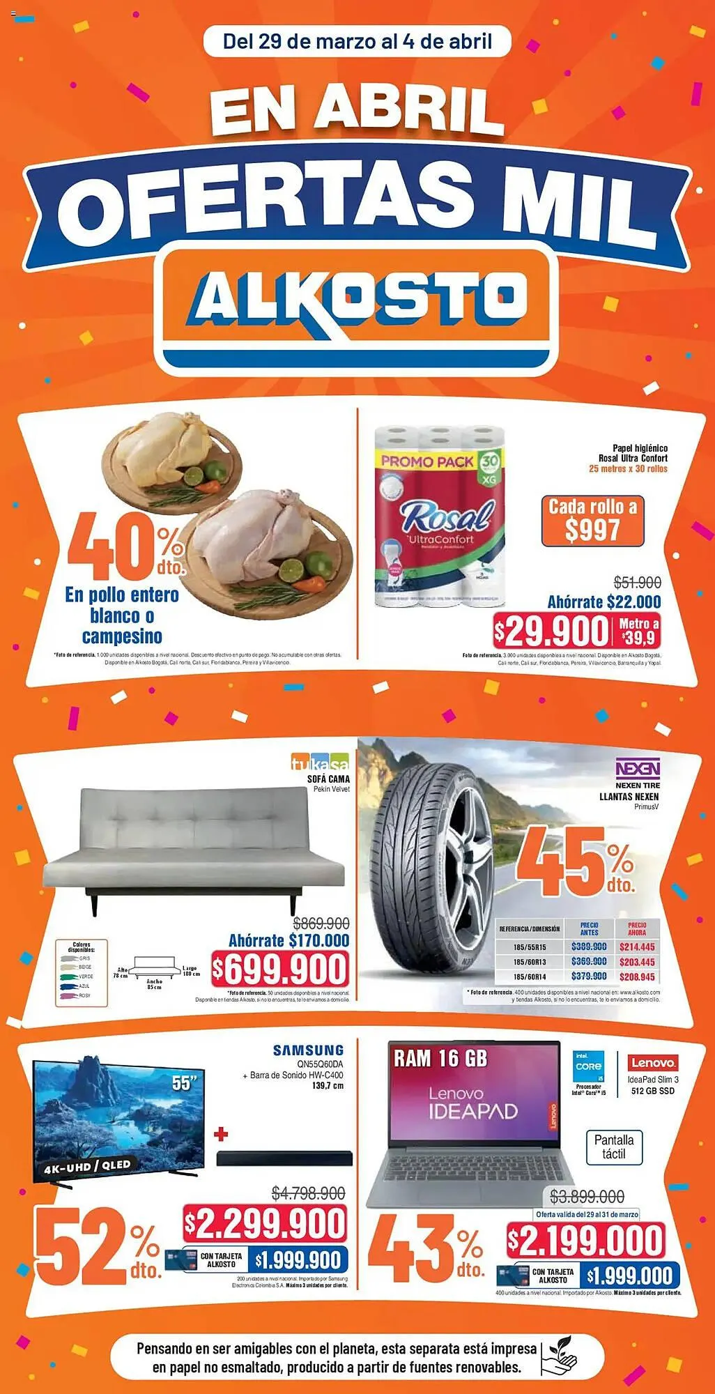 Catalogo de Catálogo Alkosto 29 de marzo al 4 de abril 2025 - Pag 1