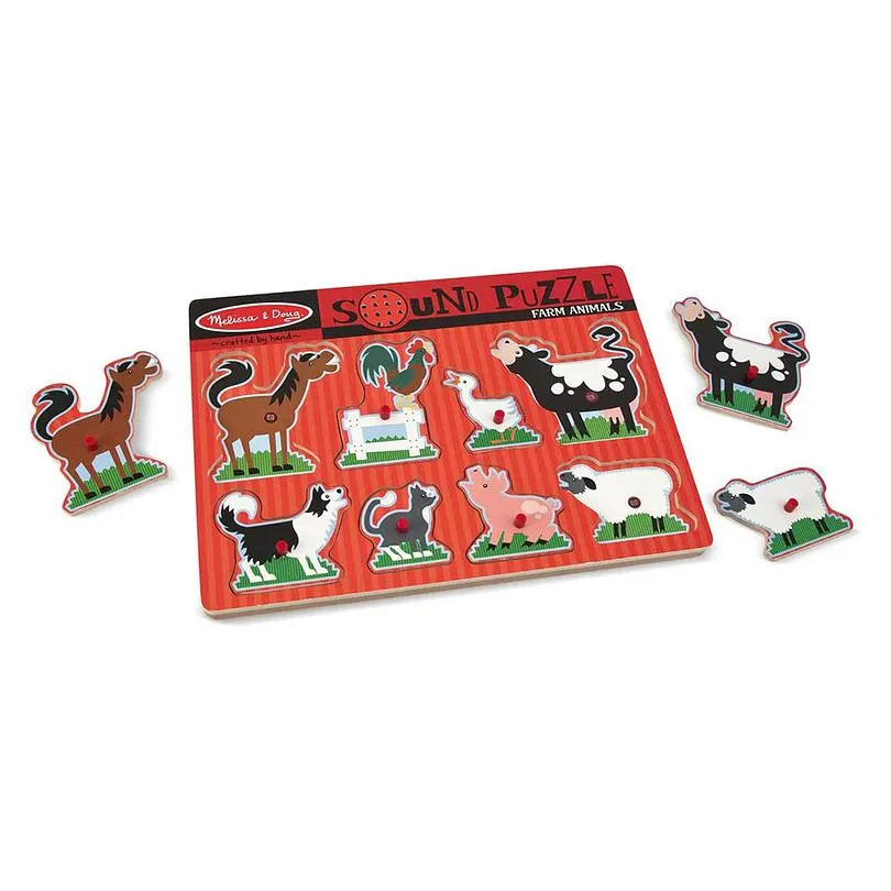 Melissa & Doug Rompecabezas Con Sonido Animales De La Granja
