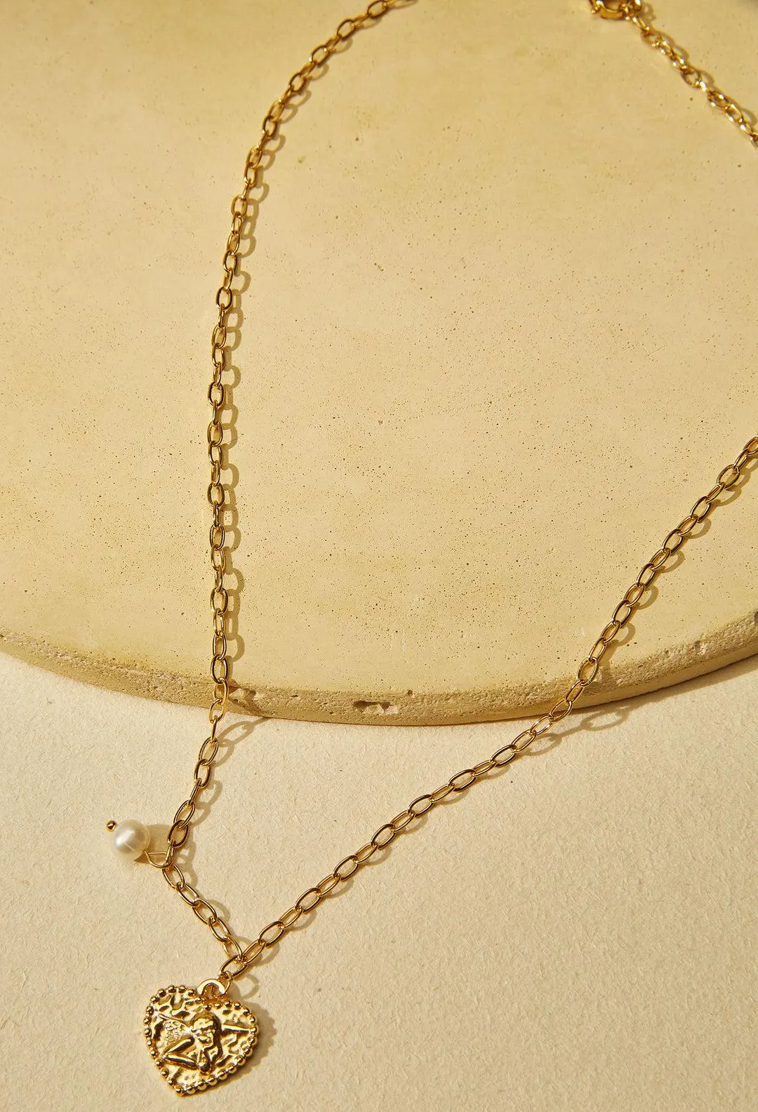 Collar Corto Cadena Corazón Mujer - SALE