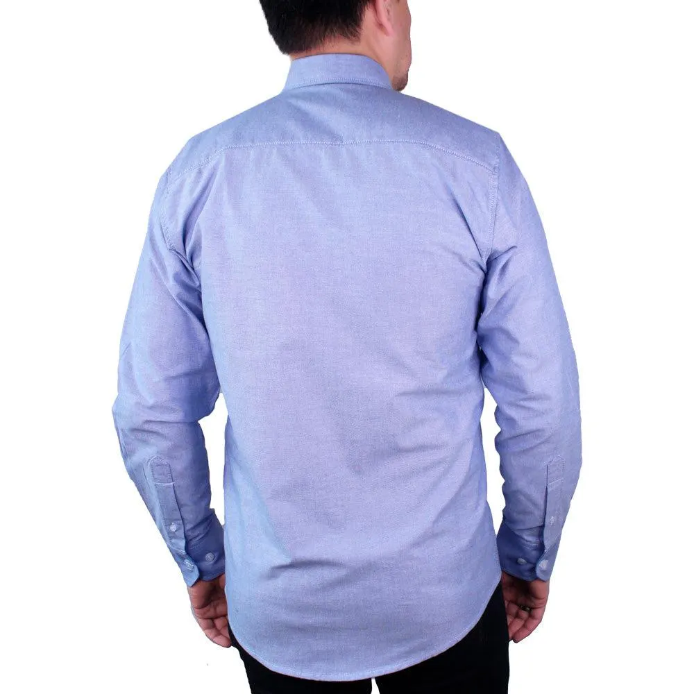Camisa Casual Hombre Lec Lee Azul Medio