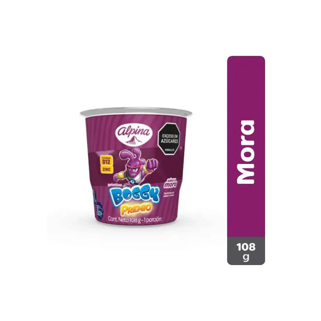 Gelatina Boggy Premio Mora Vaso 108 g