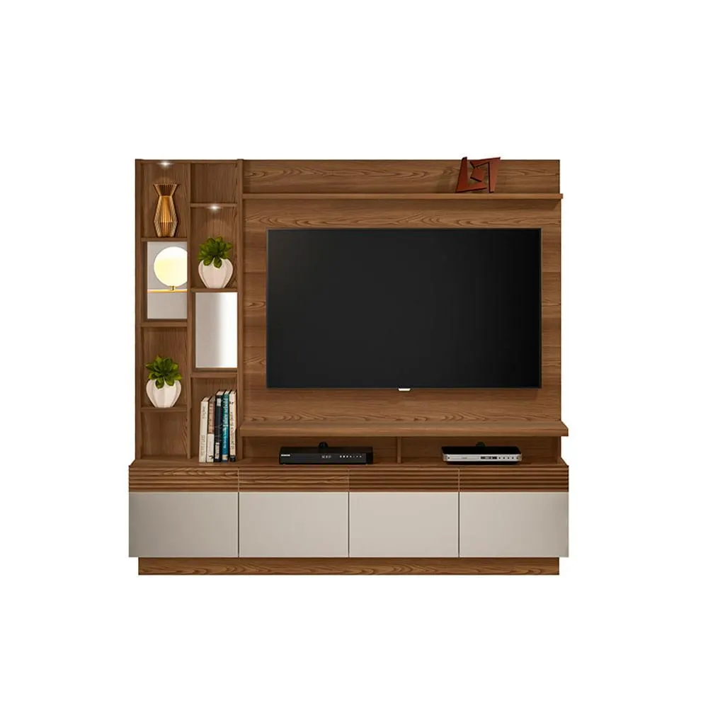 Centro de Entretenimiento Santiago Mdp Nogal/Off White Hasta 60"