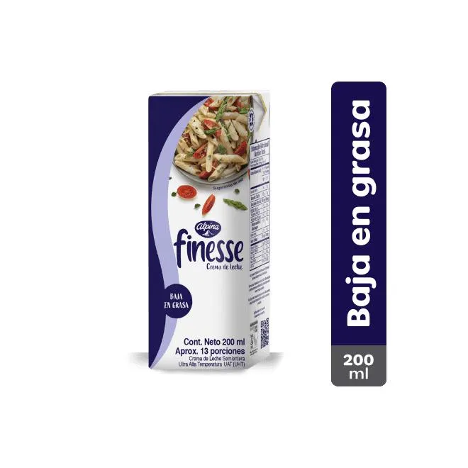 Crema de Leche Finesse Caja 200 ml