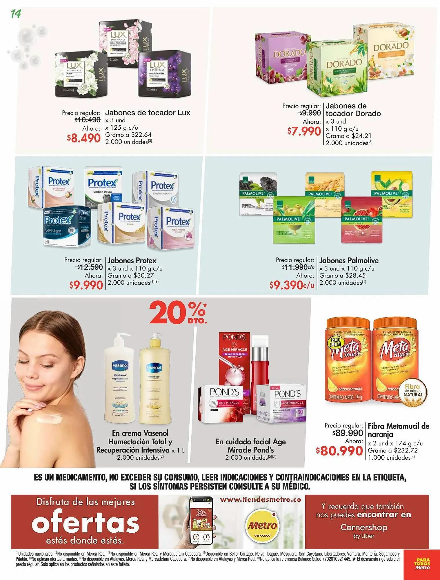 Catalogo de Catálogo Metro 17 de agosto al 3 de septiembre 2023 - Pag 14