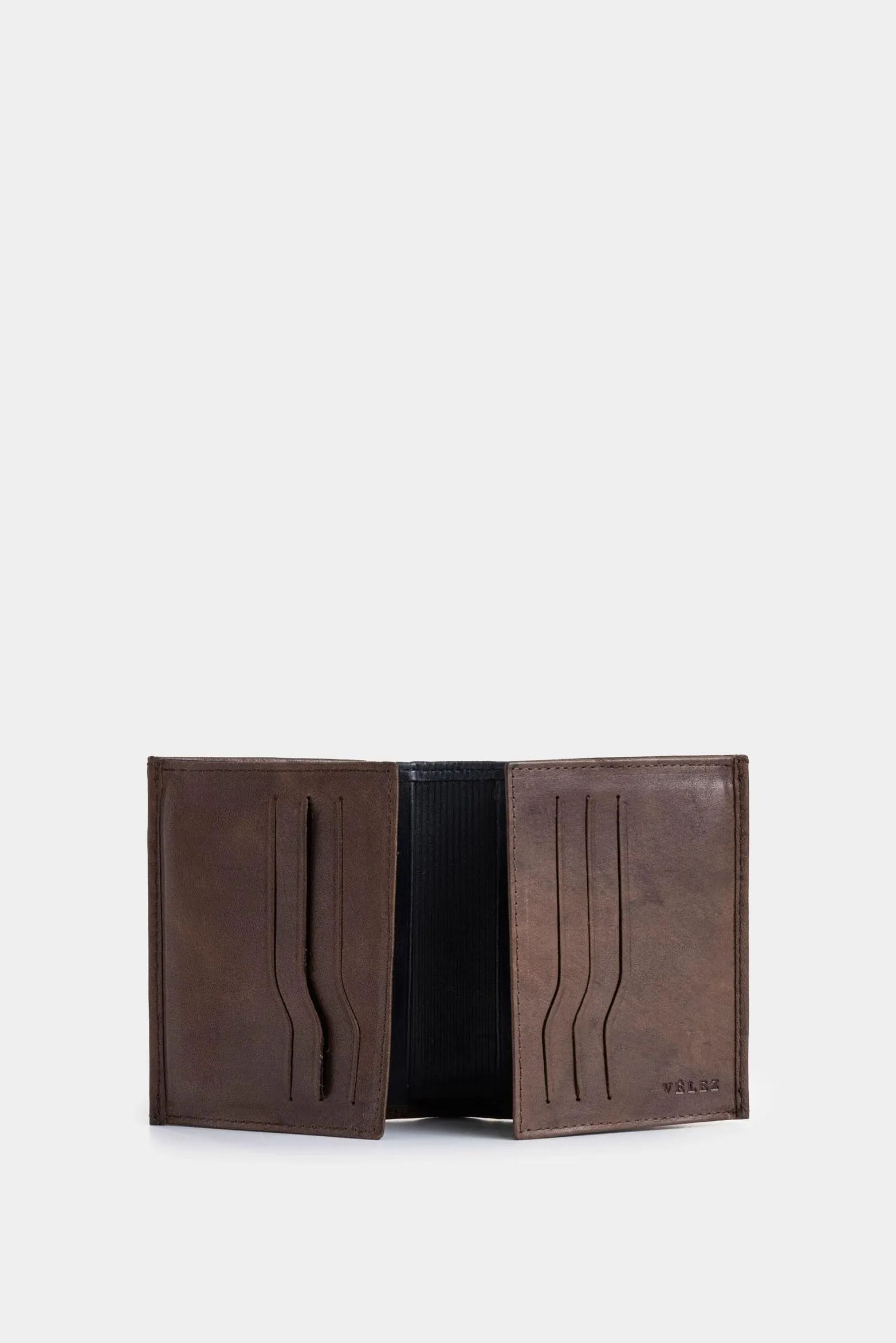 Billetera de cuero Creta vertical Cafe