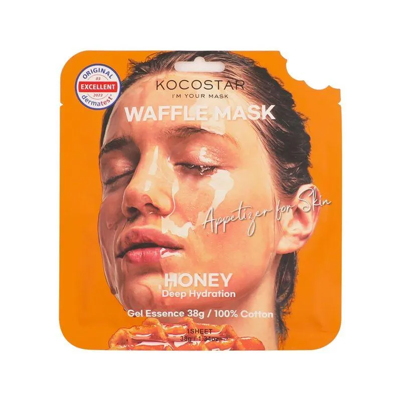 Mascarilla de Velo Kocostar Facial Waffle Honey 40g