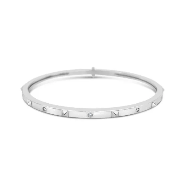 Pulsera Aro abierto Bauer oro blanco 18K y diamantes