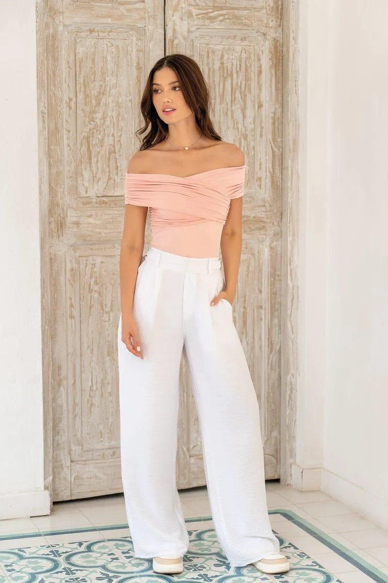 PANTALON BOTA AMPLIA Blanco