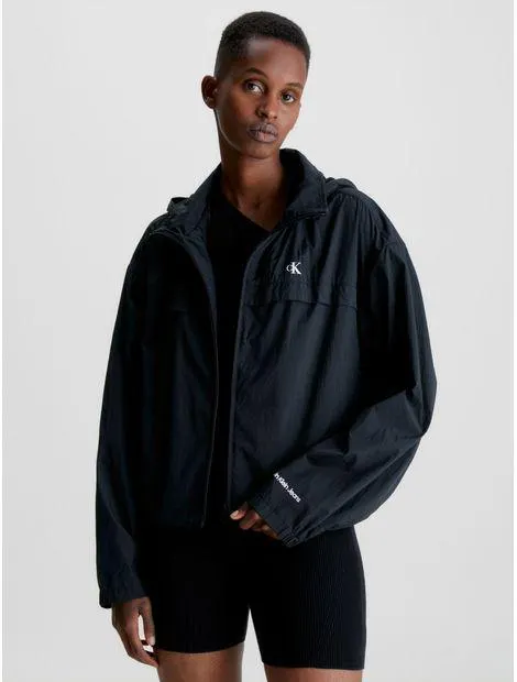 Chaqueta Cortavientos Reciclado Con Capucha Mujer