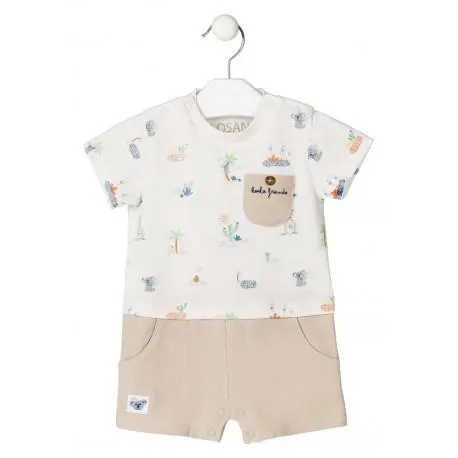 ENTERIZO ESTAMPADO CANGUROS Y KOALAS NIÑO LOSAN REF 11V-9004AL