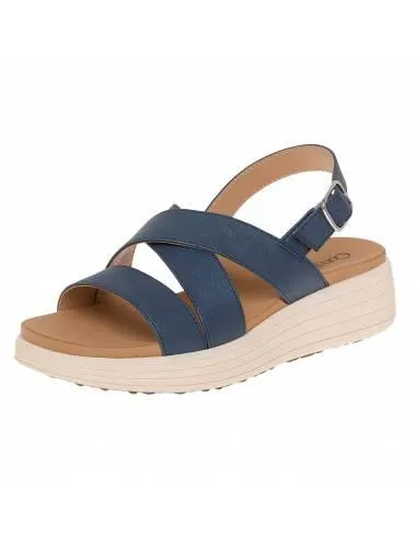 Sandalias deportivos con taco tipo cuña para mujer