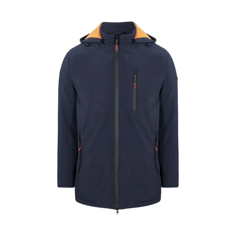 CHAQUETA AZUL MEDIO CON CAPOTA CN