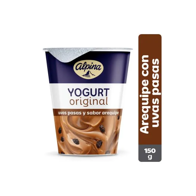 Yogurt Original Arequipe con Uvas Pasas 150 g