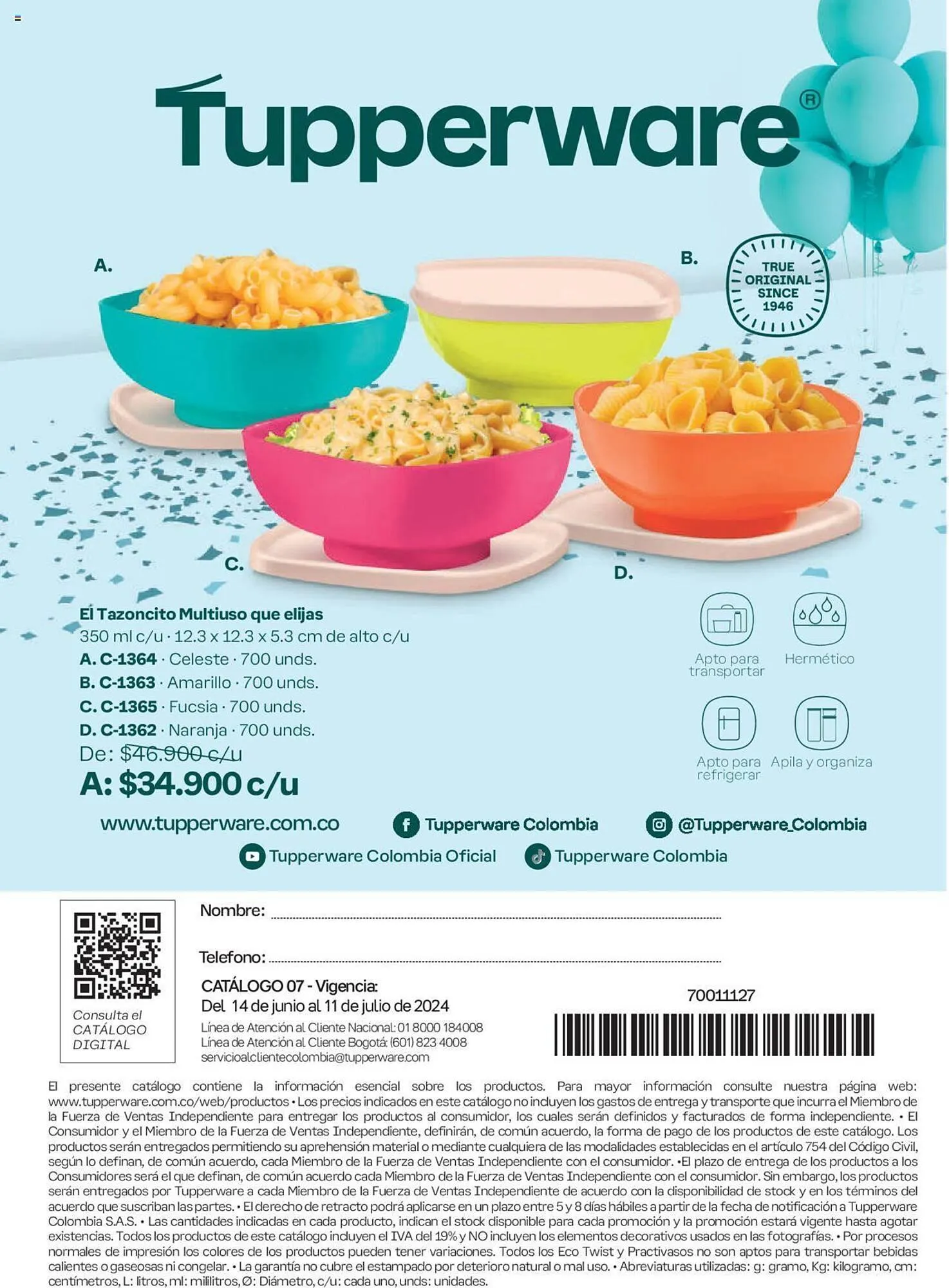 Catalogo de Catálogo Tupperware 14 de junio al 11 de julio 2024 - Pag 56