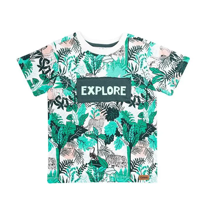 Camiseta manga corta miniprint para bebé niño