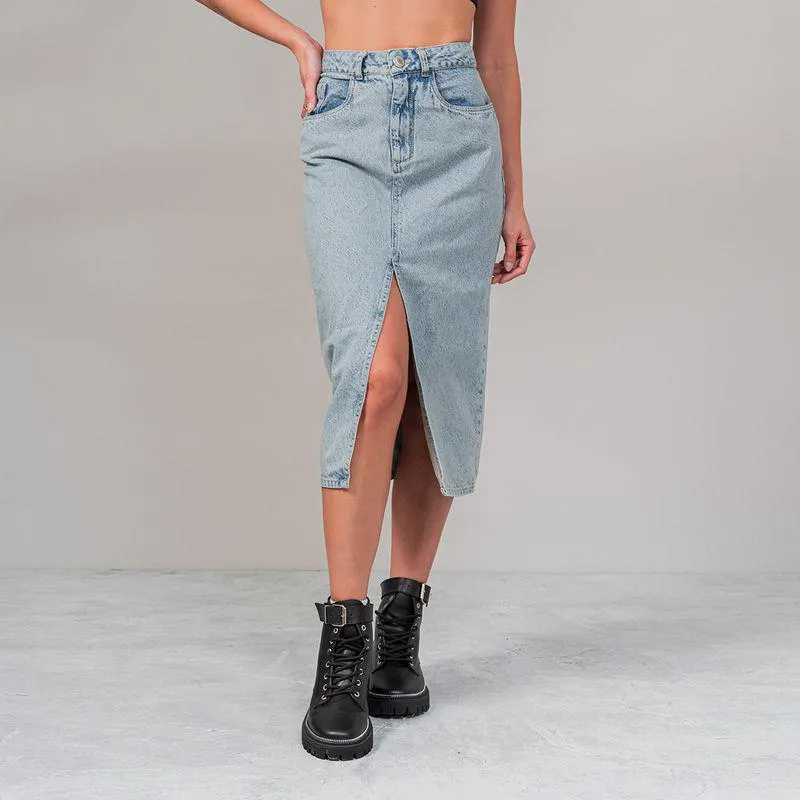 Falda Midi Talle Bajo Ofertar