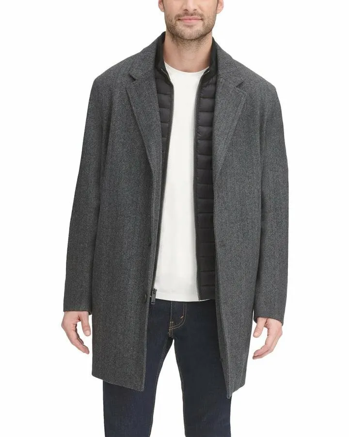 Chaquetas Dockers Lana Blend Top Coat,Regular Fit Hombre Negras | WBGFO7643