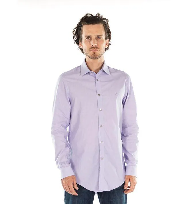 Camisa Morada Manga Larga Slim Fit Para Hombre