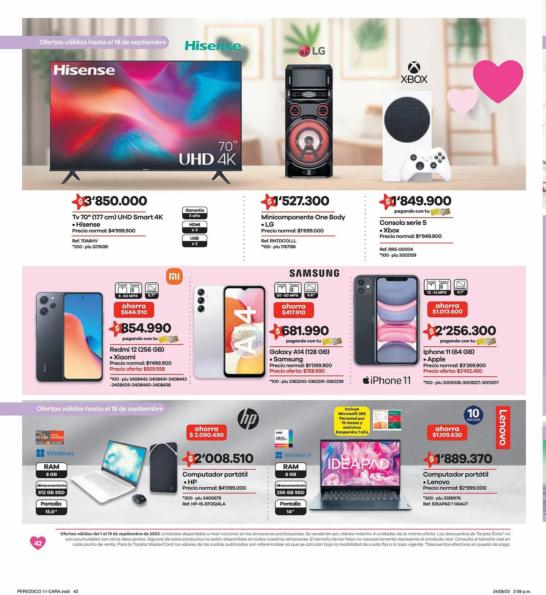 Catalogo de Catálogo Éxito 1 de septiembre al 19 de septiembre 2023 - Pag 42