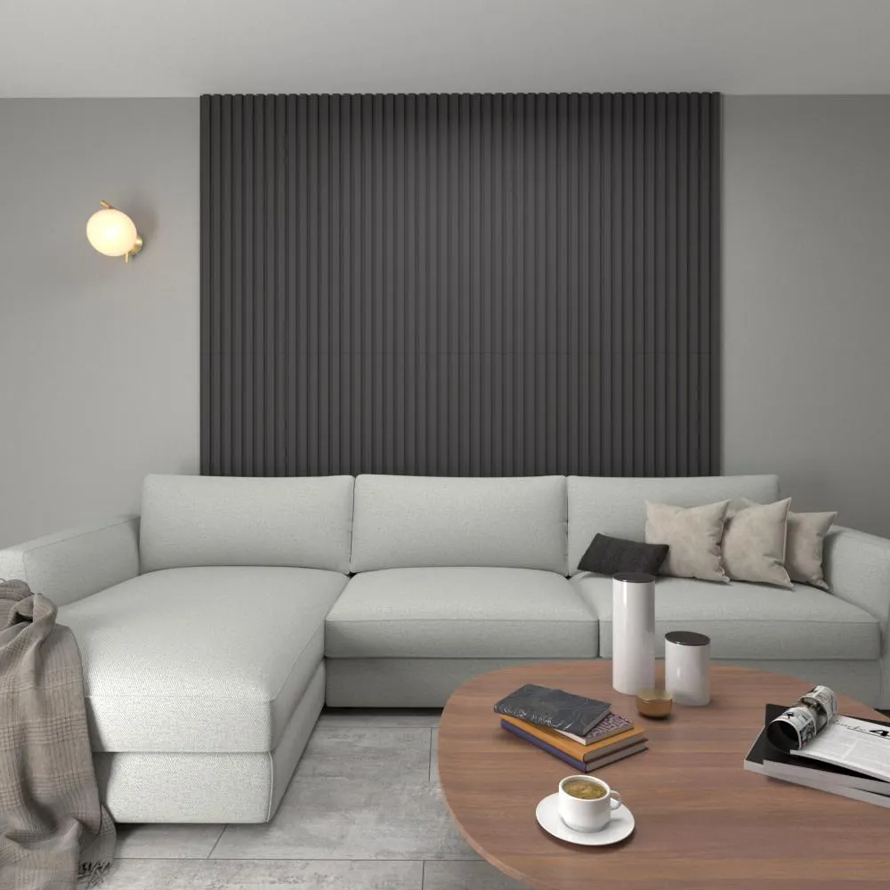 Panel Art 3D Decorativo, Plata Oscuro, para decorar tus espacios X2