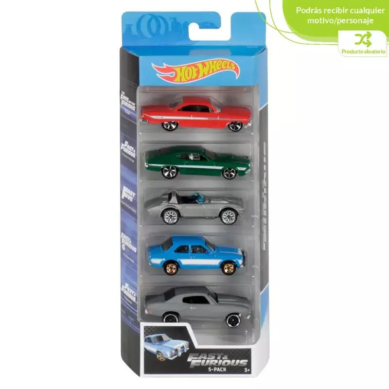 Pack 5 Carros Hot Wheels Surtido