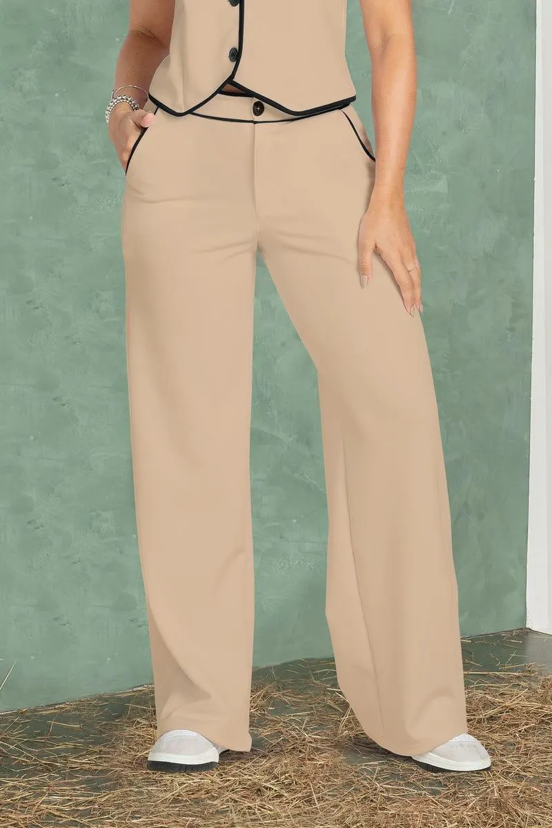 PANTALON BOTA AMPLIA Marfil