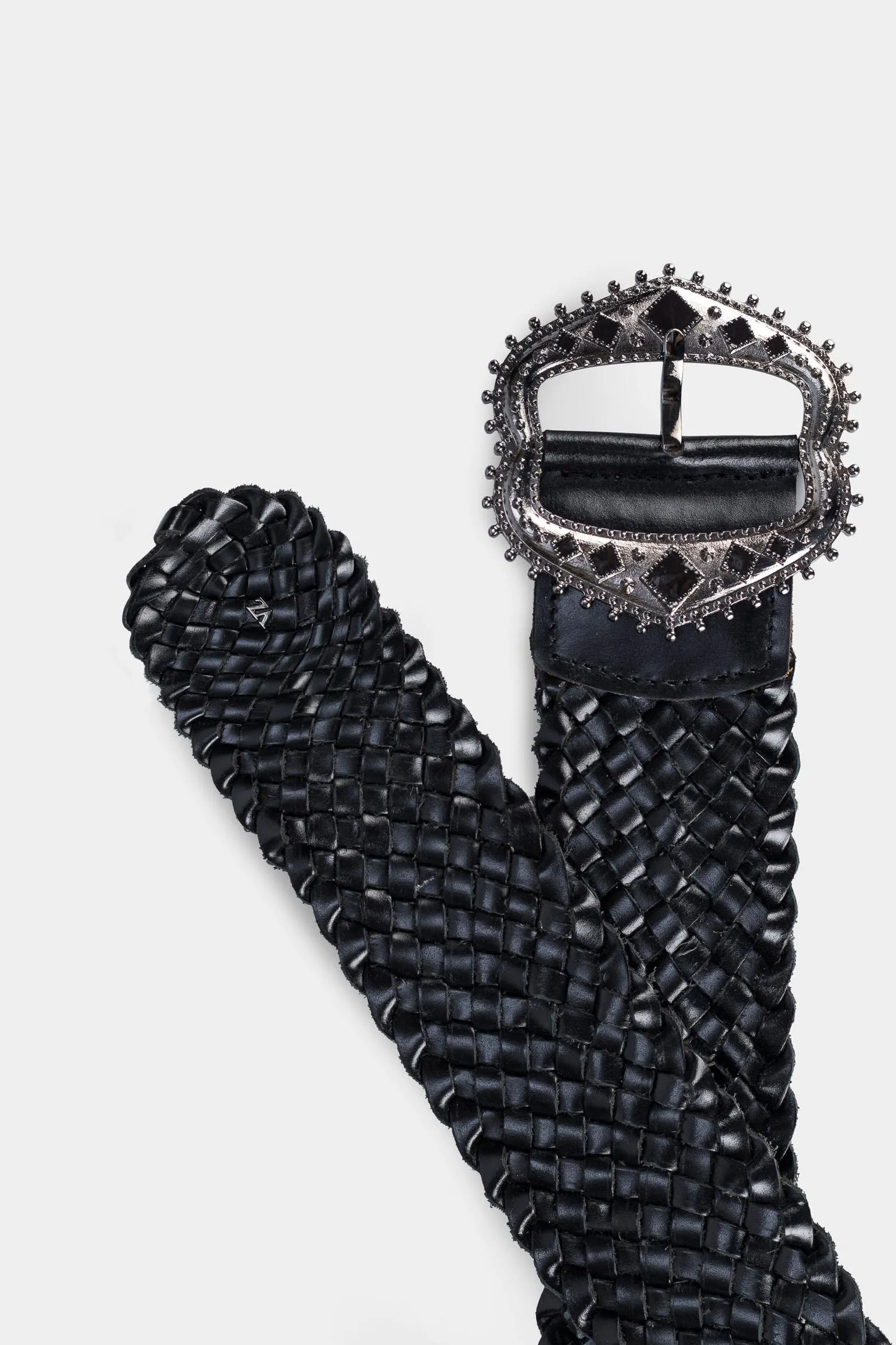 Fajón unifaz luxo de cuero para mujer trenzado