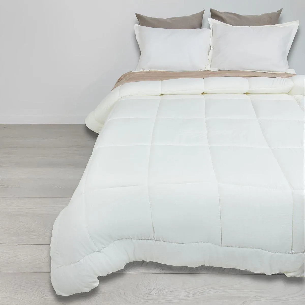 Plumón más fundón de almohada microfibra ivory