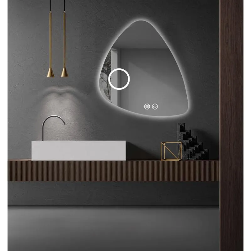 Espejo 80cm Glam Led Plata