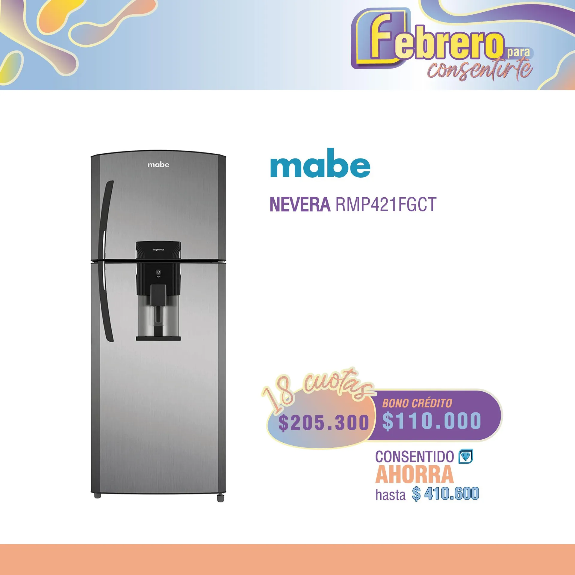 NEVERA MABE RMP 421 FGCT