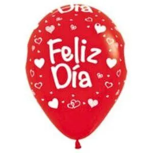 GLOBO ROJO FELIZ DIA CORAZONES FASHION SEMPERTEX