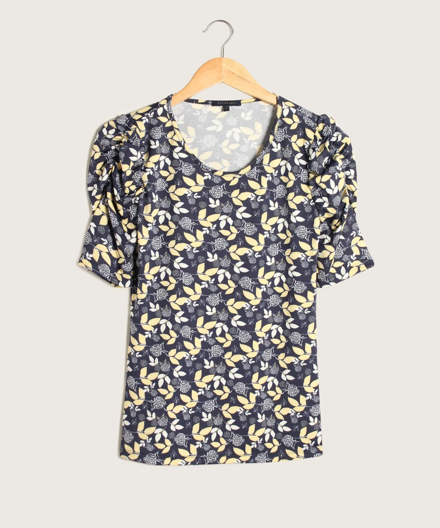 Camiseta Estampada Manga Corta Con Ruche