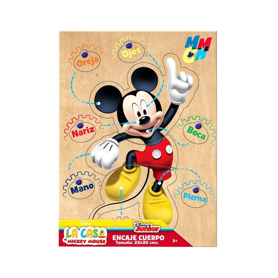 Juego De Encaje Cuerpo 7 Botones Mickey